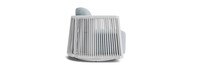 Santorini Outdoor Swivel Club Chair In White - Plain Weave Sky Blue