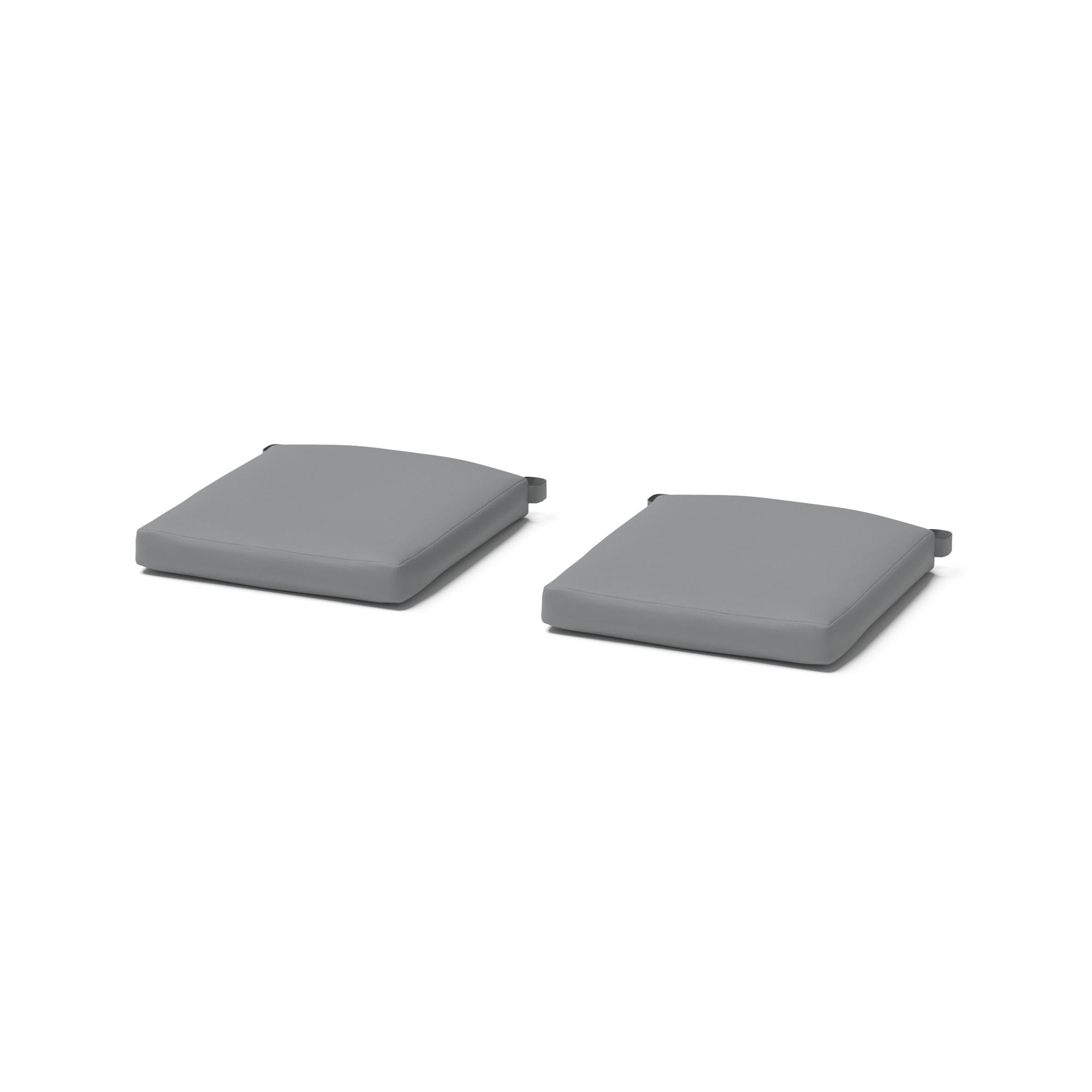 Cannes/Deco Set of 2 Sunbrella Outdoor Barstool Cushions - Charcoal Grey