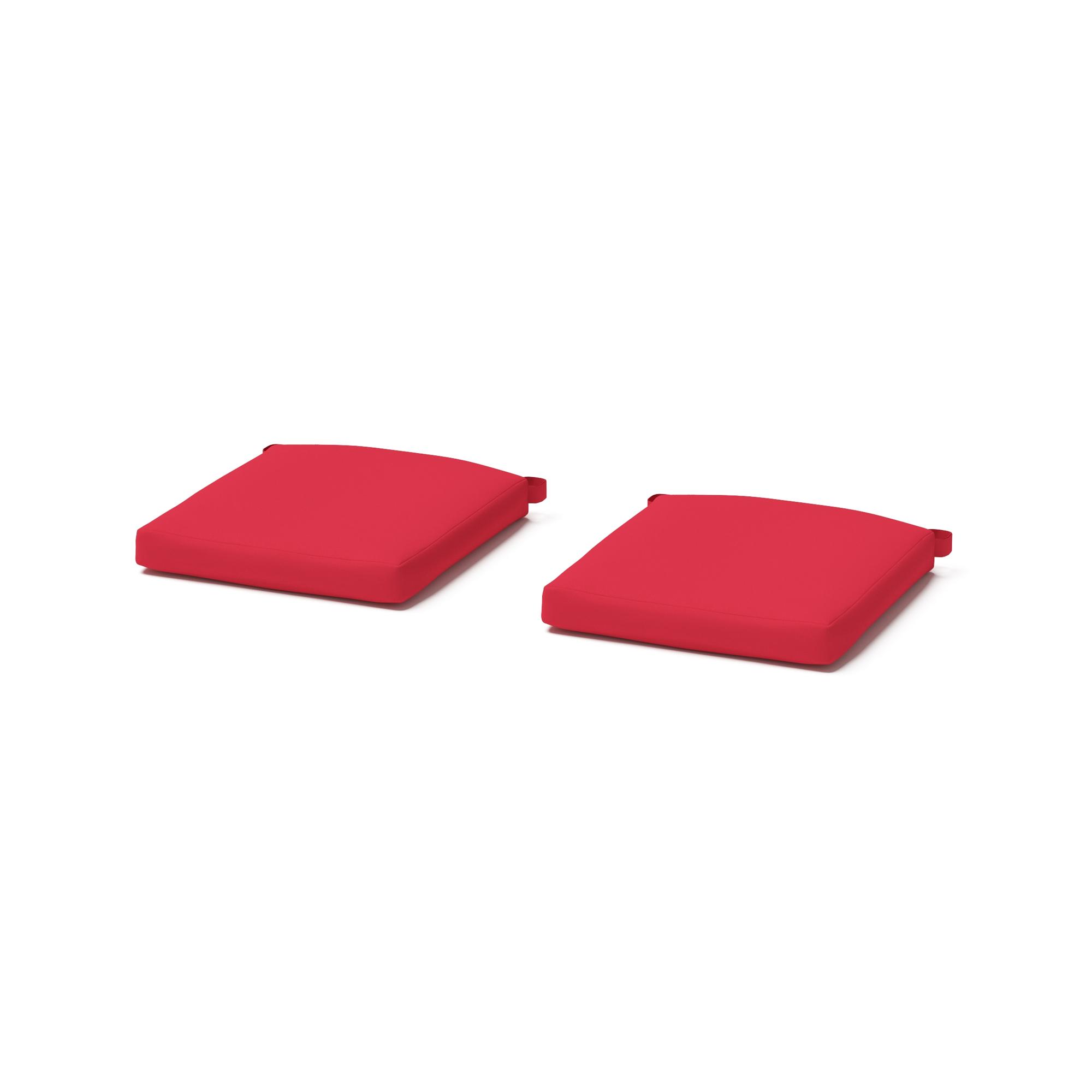 Cannes/Deco Set of 2 Sunbrella Outdoor Barstool Cushions - Sunset Red
