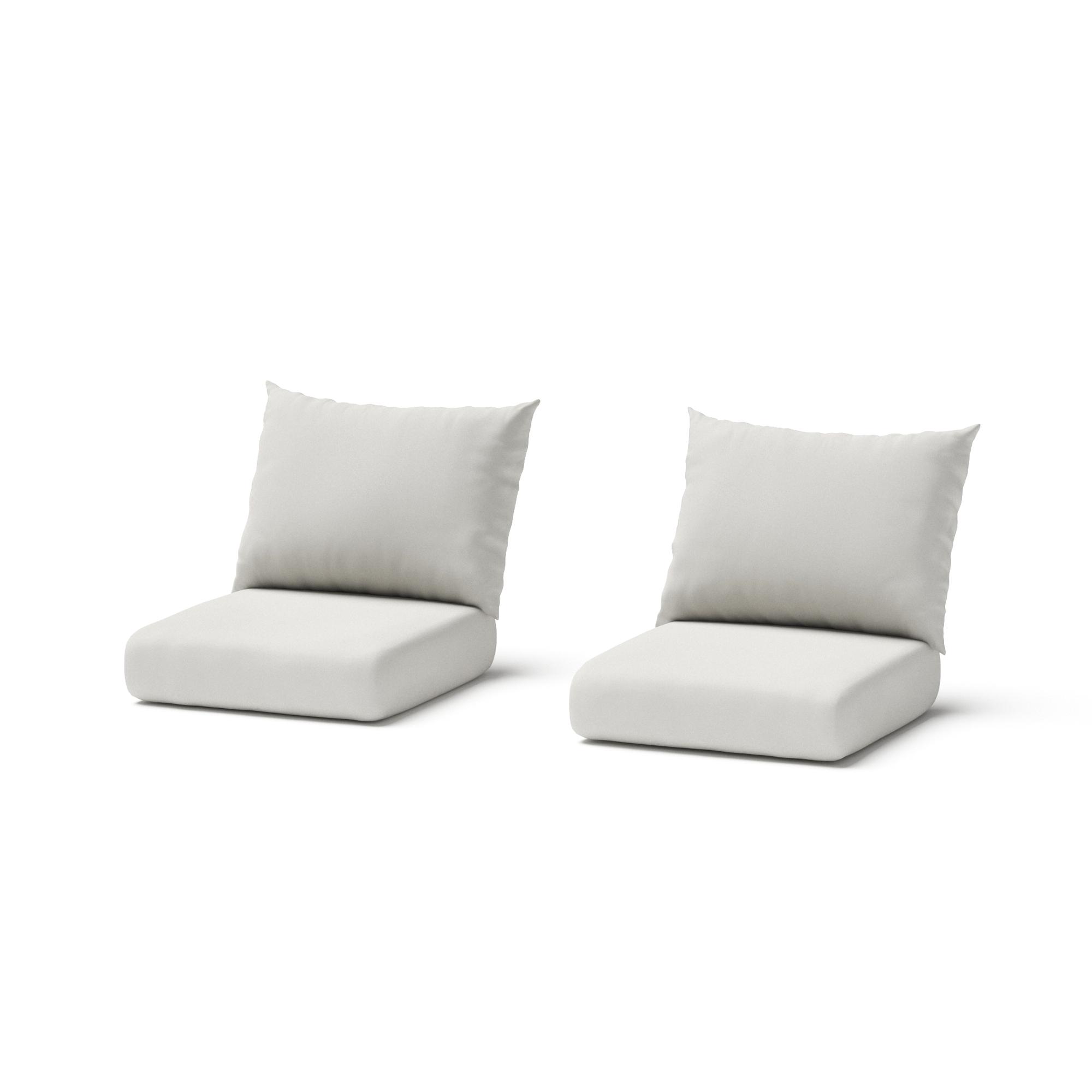 Modular Outdoor Set of 2 Sunbrella® Club Chair Cushion Covers - Bliss Linen