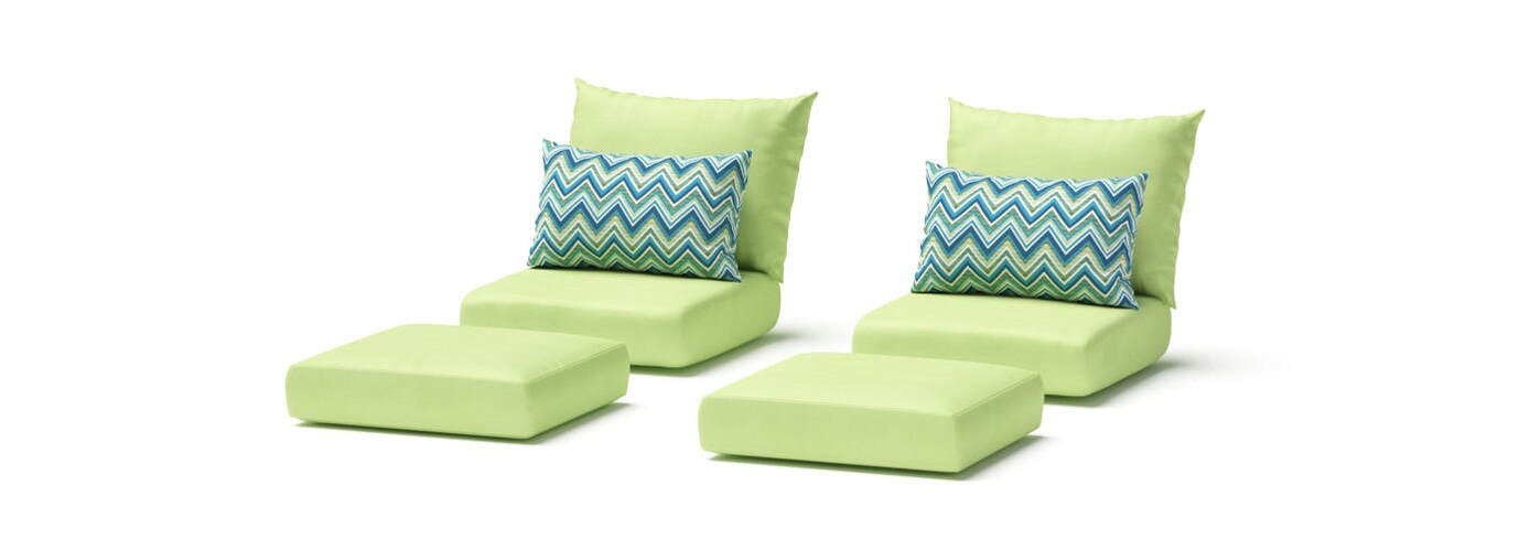 Modular Outdoor 5 Piece Club Cushion Cover Set - Ginkgo Green