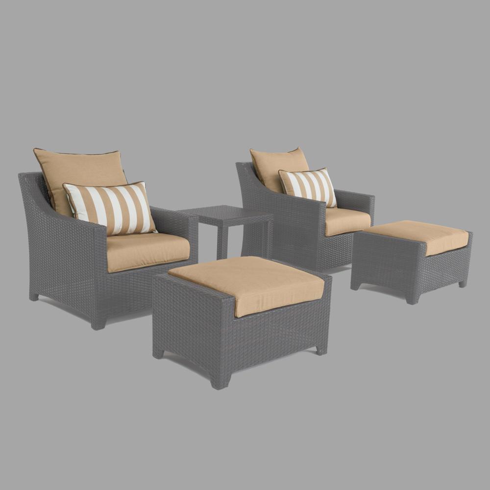 Modular Outdoor 5 Piece Sunbrella® Club Cushion Cover Set - Maxim Beige