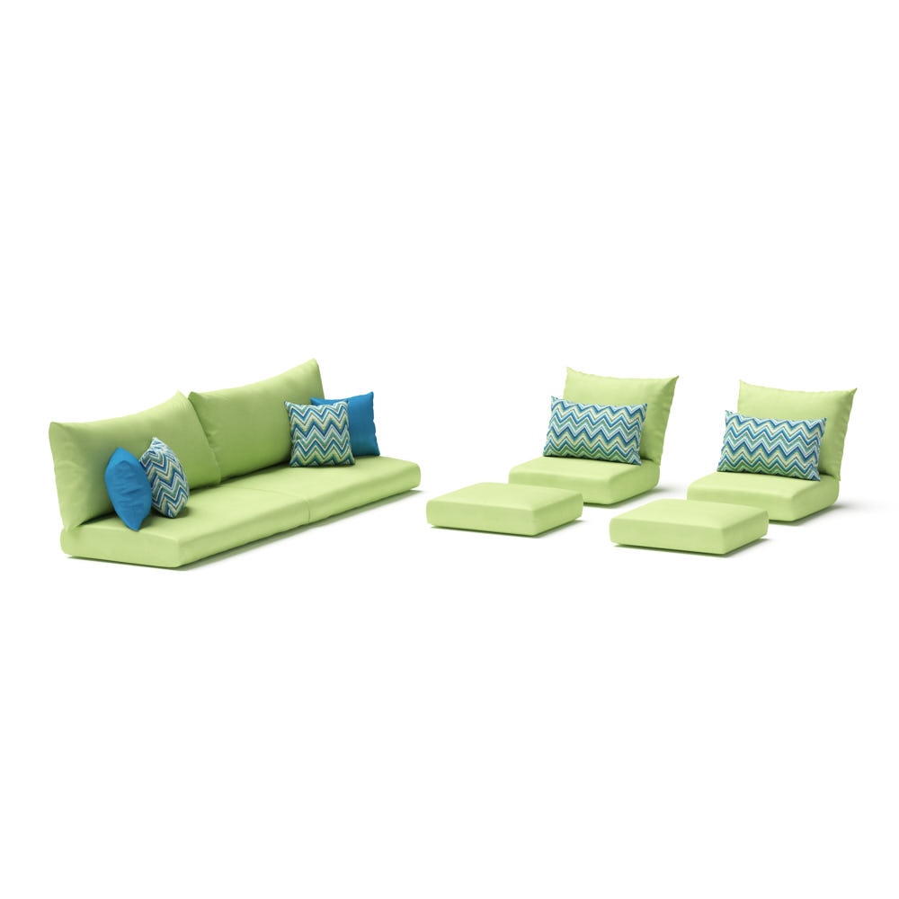 Modular Outdoor 8 Piece Sunbrella® Club Cushion Cover Set -  Gingko Green