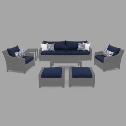 Modular Outdoor 8 Piece Club Cushion Cover Set