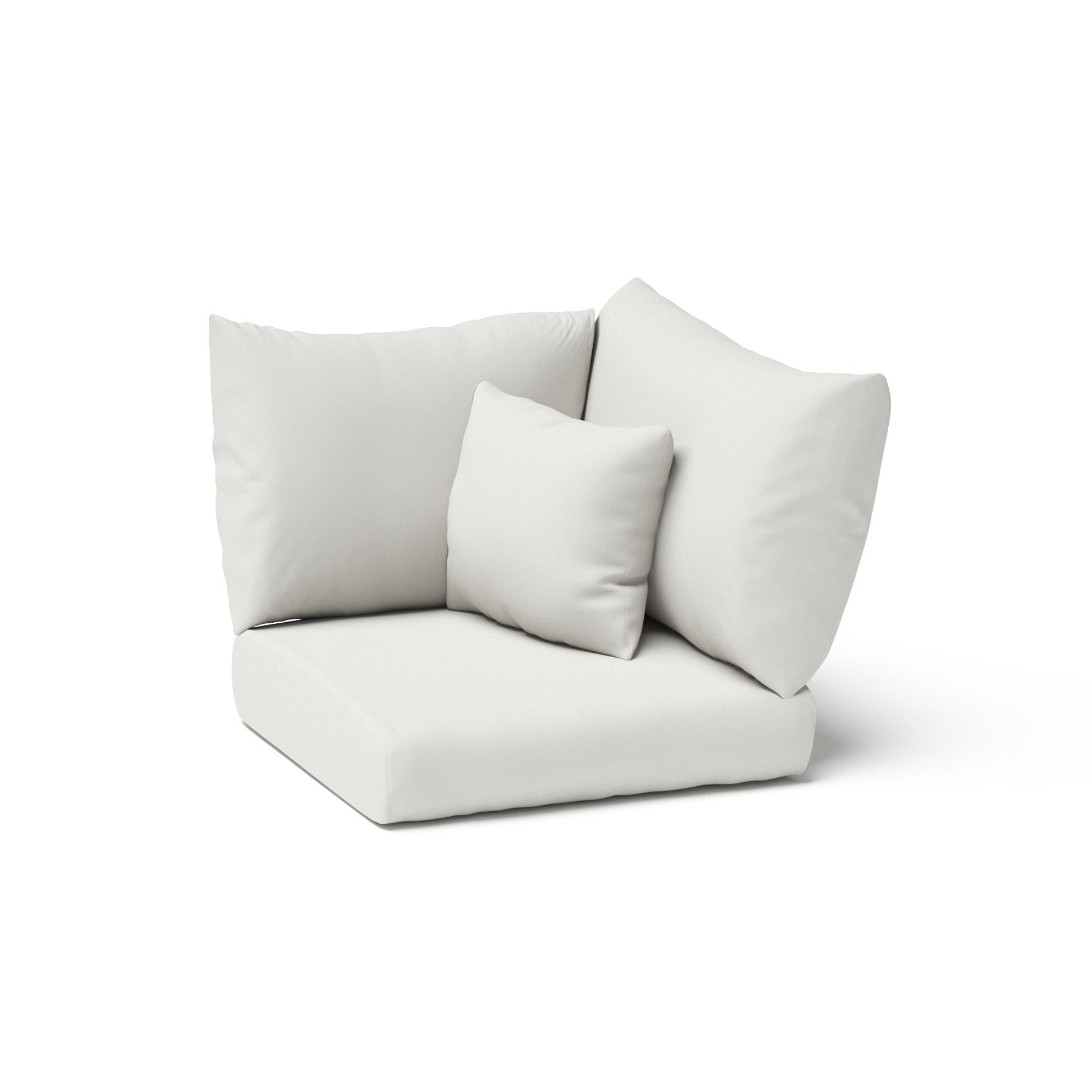 Modular Outdoor Sunbrella® Corner Chair Cushion Cover - Bliss Linen