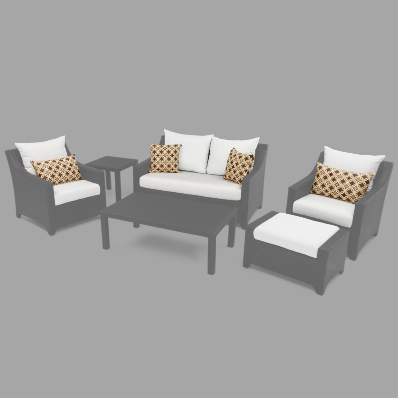 Modular Outdoor 6 Piece Love Cushion Cover Set - Moroccan Cream