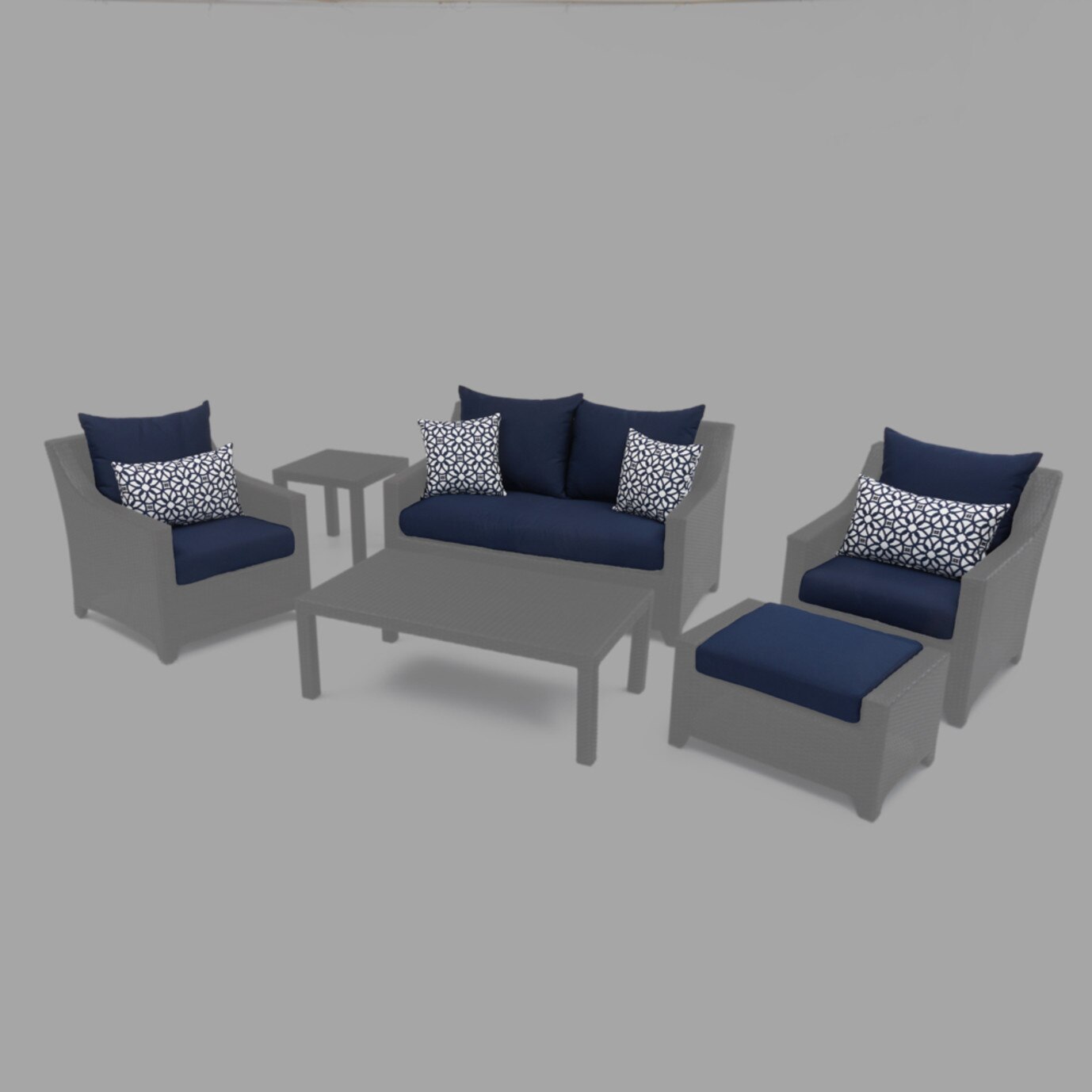 Modular Outdoor 6 Piece Love Cushion Cover Set