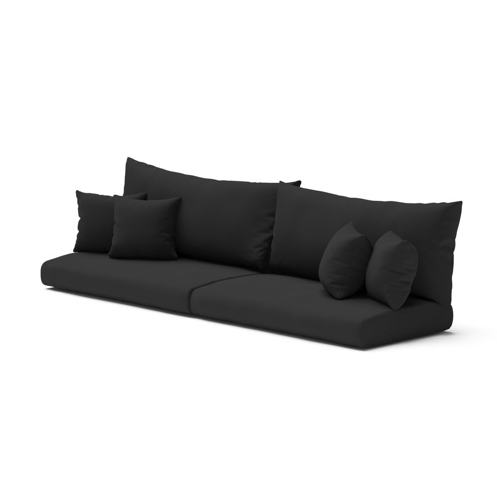 Modular Outdoor Set of 2 Sunbrella® Sofa End Cushion Covers - Canvas Black