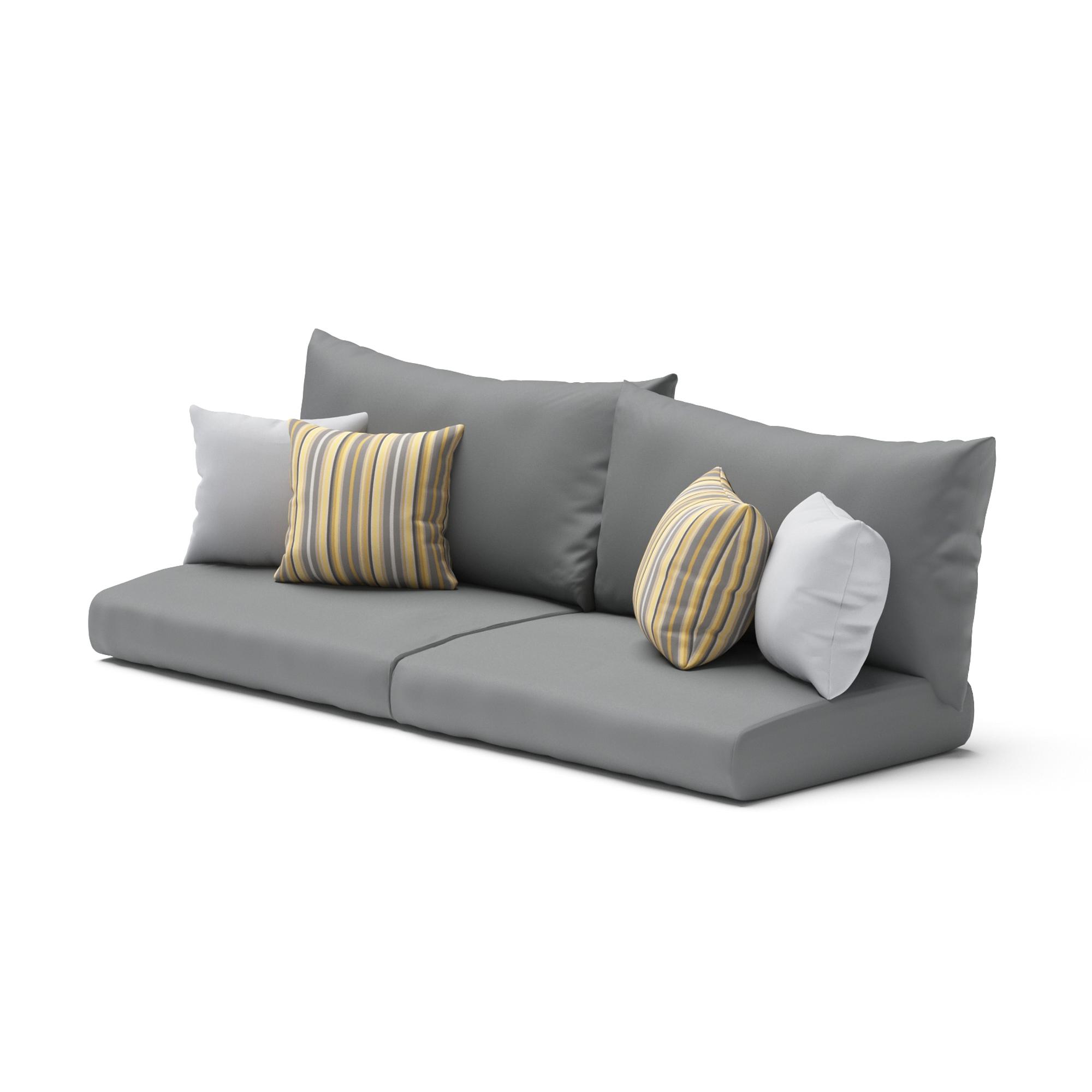 Cushion Covers for 76in Outdoor Sofa - Charcoal Grey
