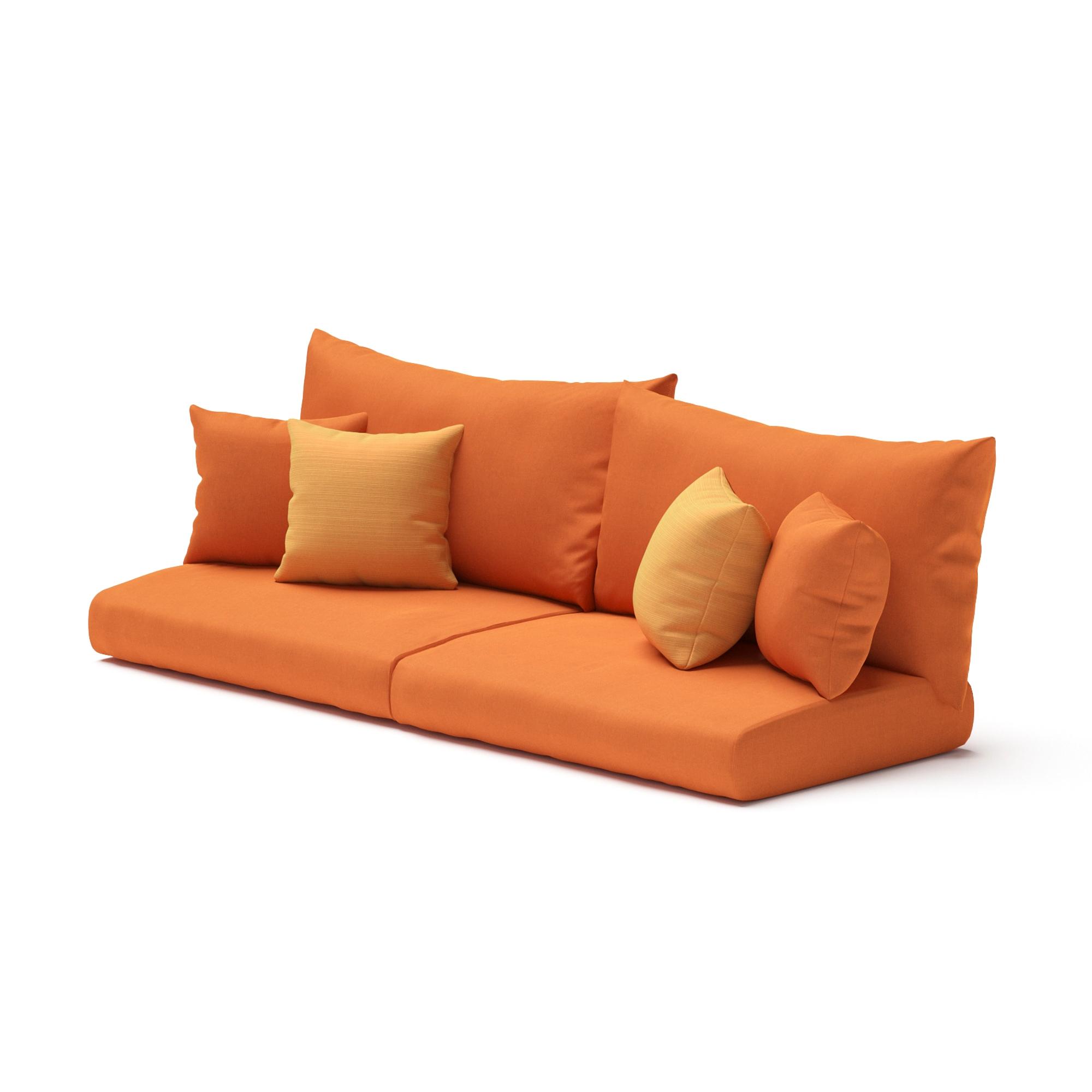 Cushion Covers for 76in Outdoor Sofa - Tikka Orange