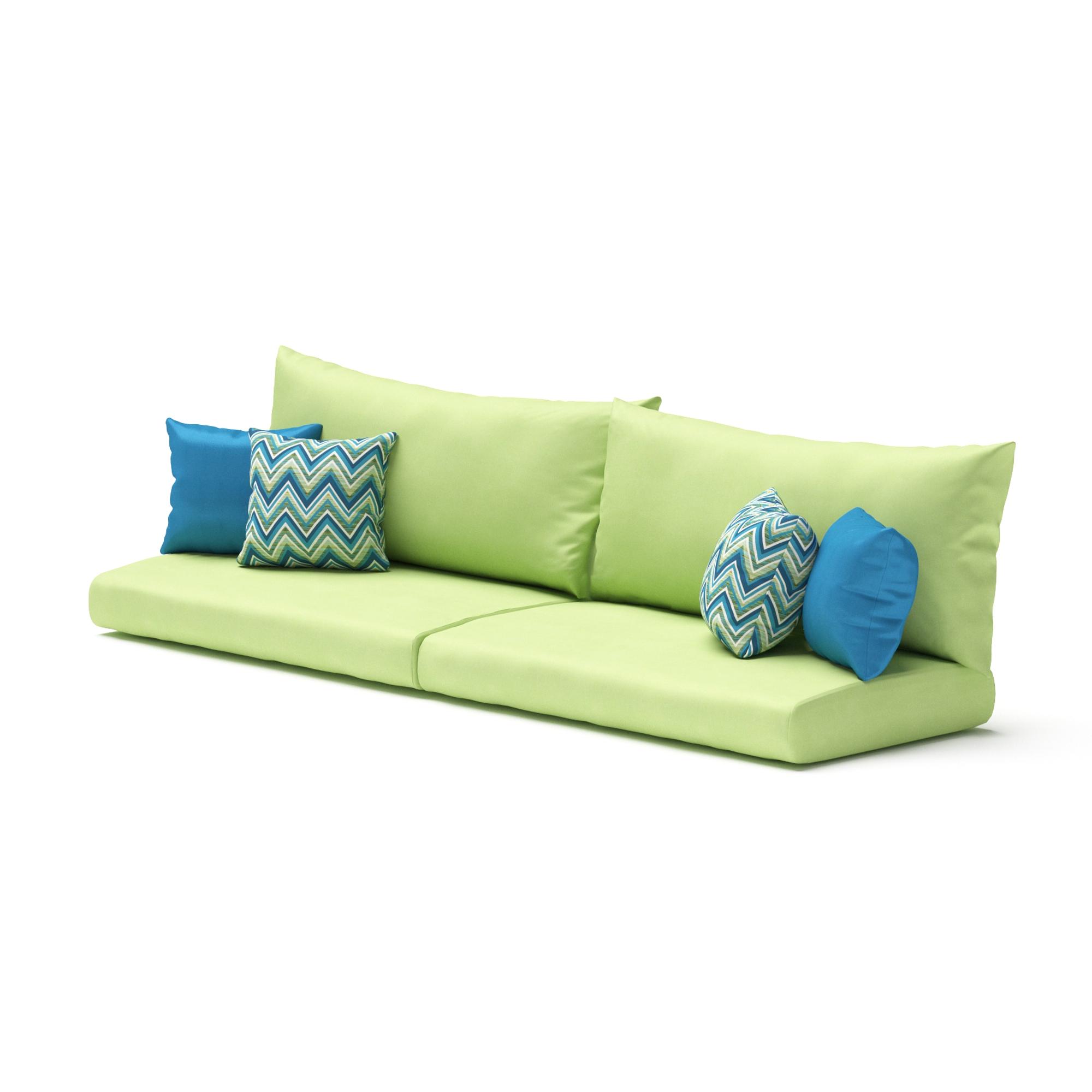 Modular Outdoor Set of 2 Sunbrella® Sofa End Cushion Covers - Ginkgo Green