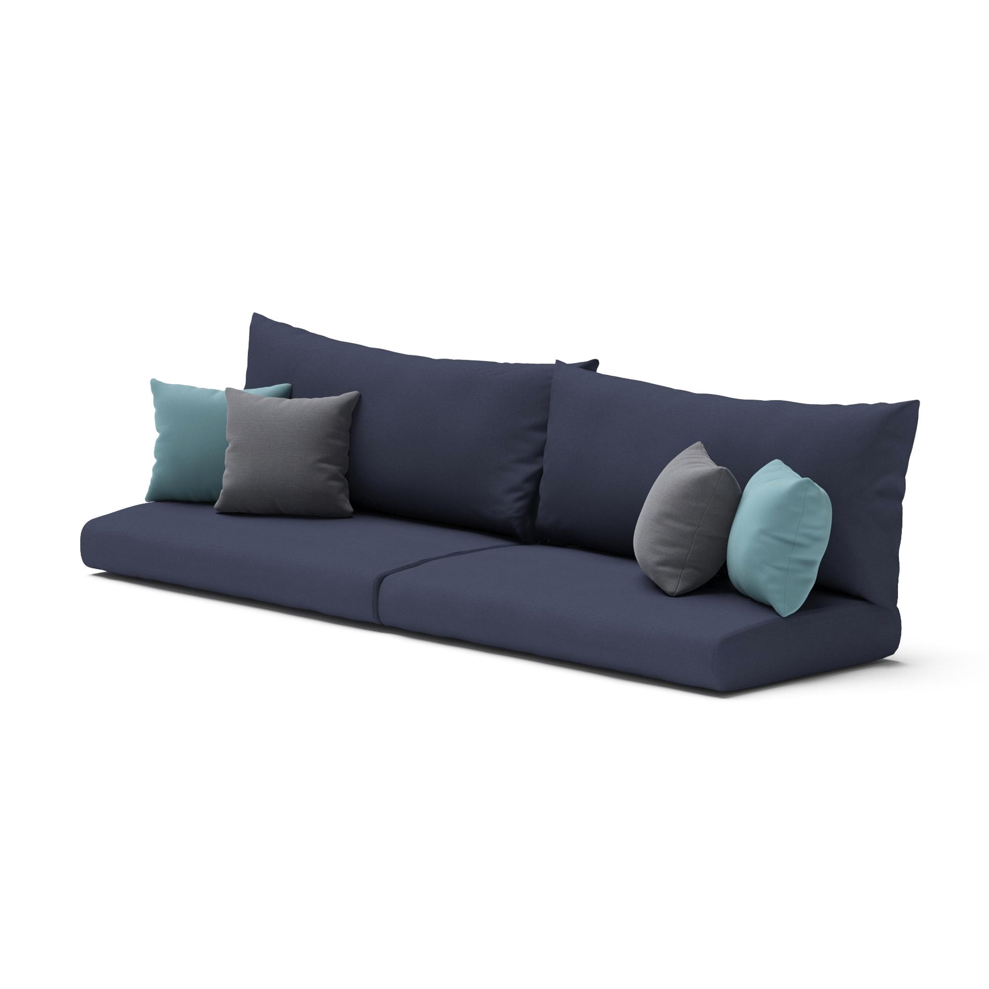 Modular Outdoor Set of 2 Sunbrella® Sofa End Cushion Covers - Blue