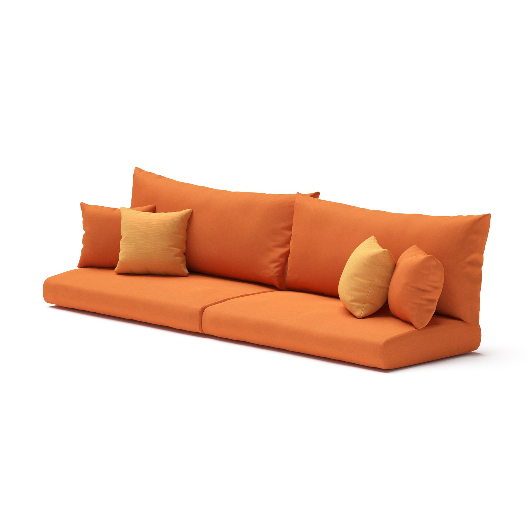 Modular Outdoor Set of 2 Sunbrella® Sofa End Cushion Covers - Tikka Orange