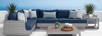 Portofino® Comfort Armless Chair Back Cushion - Laguna Blue