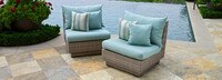Modular Outdoor Armless Chair Base Cushion