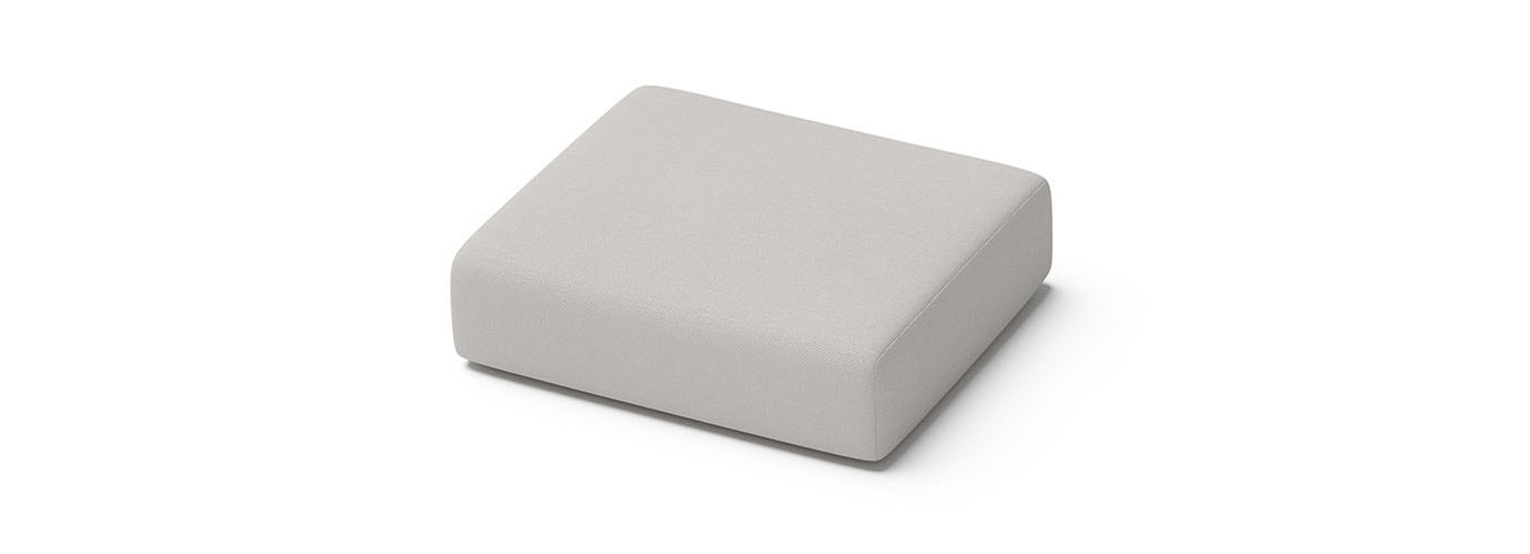 Portofino Repose Club Ottoman Cushion - Dove Gray