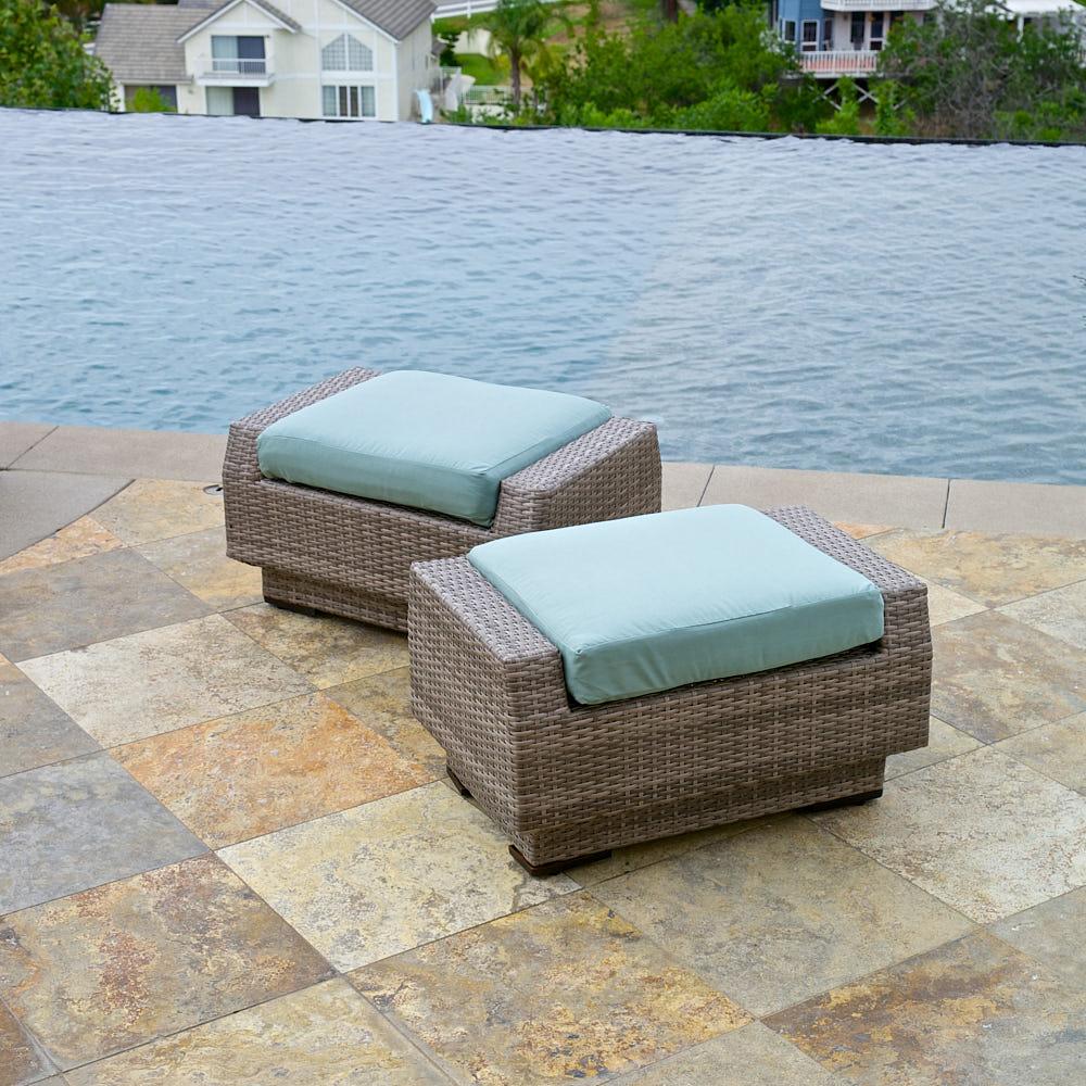 Wicker ottoman cushion replacement deals