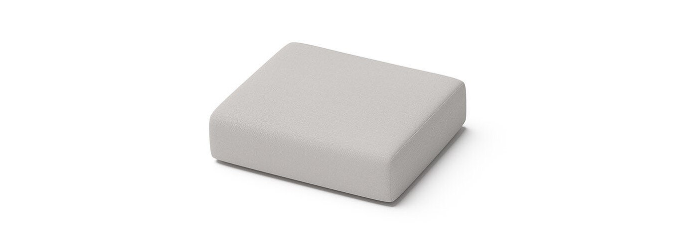 Portofino Repose Open Club Ottoman Cushion - Dove Gray
