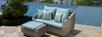 Modular Outdoor Loveseat Base Cushion