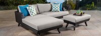 Portofino® Casual 3pc Chaise Large Back Cushion - Dove Gray