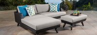 Portofino® Casual 3pc Chaise Left Base Cushion - Dove Gray
