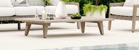 Del Mar Outdoor 48" Rectangle Coffee Table - Weathered Teak