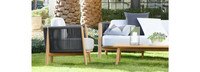 Santorini Outdoor 48" Rectangle Coffee Table - Natural Teak
