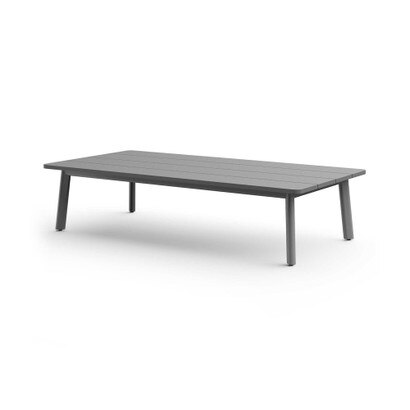 Santorini Outdoor 48" Rectangle Coffee Table - Zinc