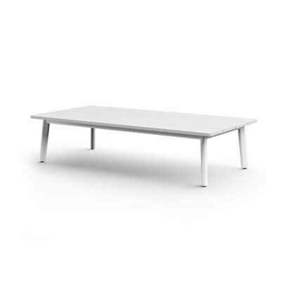 Santorini Outdoor 60" Rectangle Coffee Table - White