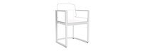 Sanibel Outdoor Dining Arm Chair Frame - White