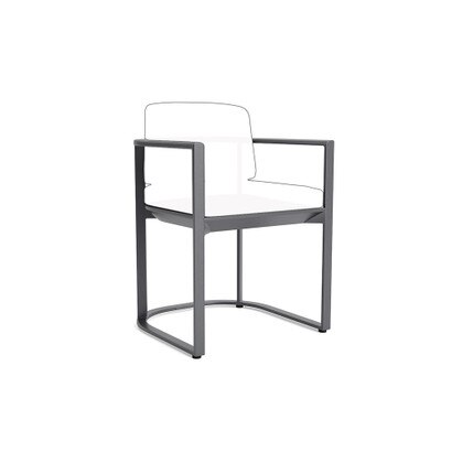 Sanibel Outdoor Dining Arm Chair Frame - Zinc