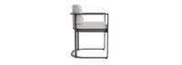 Sanibel Outdoor Dining Arm Chair In Zinc - Plain Weave Stone