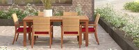 Mili™ Set of 6 Sunbrella® Outdoor Dining Chairs - Sunset Red