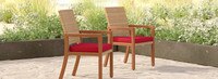 Mili™ Set of 6 Sunbrella® Outdoor Dining Chairs - Sunset Red