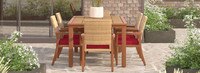Mili™ Set of 6 Sunbrella® Outdoor Dining Chairs - Sunset Red
