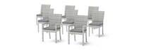 Cannes™ Set of 8 Sunbrella® Outdoor Dining Chairs - Charcoal Gray