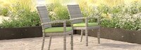 Cannes™ Set of 8 Sunbrella® Outdoor Dining Chairs - Ginkgo Green