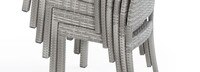 Cannes™ Set of 8 Sunbrella® Outdoor Dining Chairs - Bliss Linen