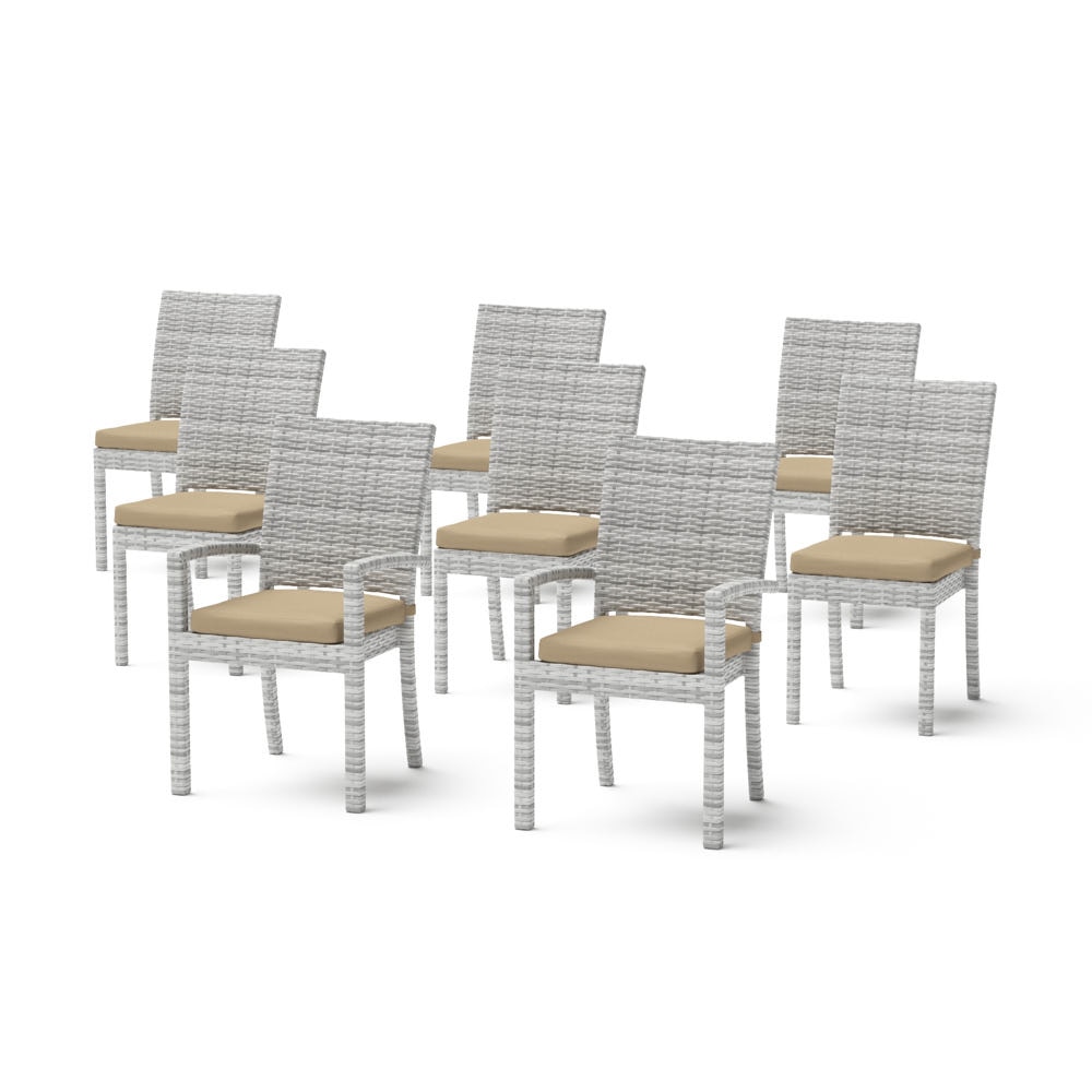 Cannes™ Set of 8 Sunbrella® Outdoor Dining Chairs - Maxim Beige