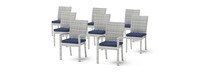 Cannes™ Set of 8 Sunbrella® Outdoor Dining Chairs - Navy Blue