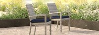 Cannes™ Set of 8 Sunbrella® Outdoor Dining Chairs - Navy Blue