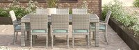 Cannes™ Set of 8 Sunbrella® Outdoor Dining Chairs - Spa Blue