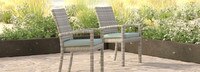 Cannes™ Set of 8 Sunbrella® Outdoor Dining Chairs - Spa Blue