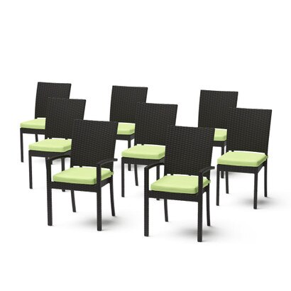 Deco™ 8 Piece Sunbrella® Outdoor Dining Chairs - Ginkgo Green