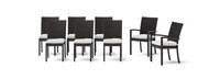 Deco™ 8 Piece Sunbrella® Outdoor Dining Chairs - Bliss Linen