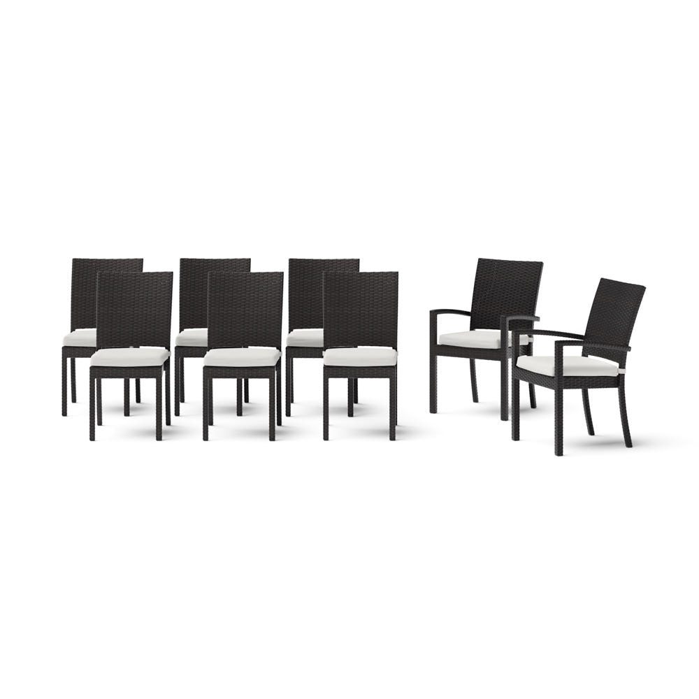Deco™ 8 Piece Sunbrella® Outdoor Dining Chairs - Bliss Linen