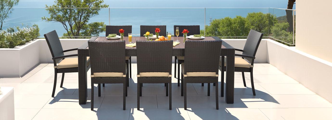 Deco™ 8 Piece Sunbrella® Outdoor Dining Chairs - Maxim Beige