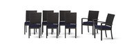 Deco™ 8 Piece Sunbrella® Outdoor Dining Chairs - Navy Blue