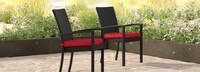 Deco™ 8 Piece Sunbrella® Outdoor Dining Chairs - Sunset Red