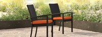 Deco™ Set of 8 Sunbrella® Outdoor Dining Chairs - Tikka Orange